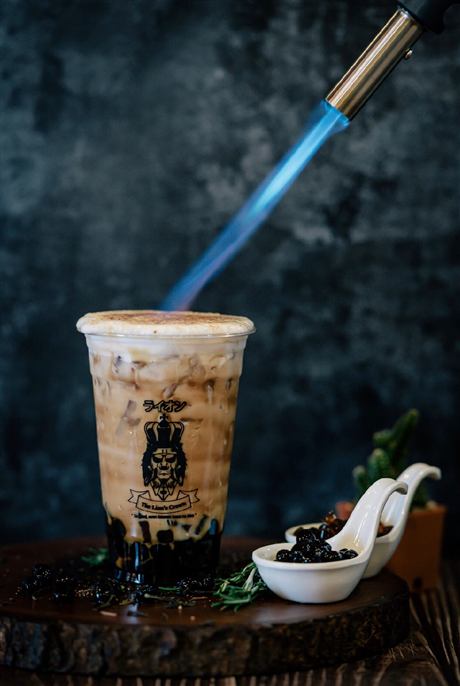 The shop's brûlée milk tea